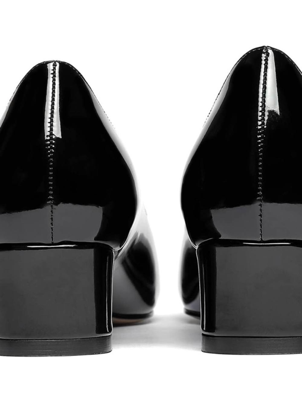 WAYDERNS Black Patent Square-Toe Flat with Silver Buckle size 12 - Picture 5 of 5